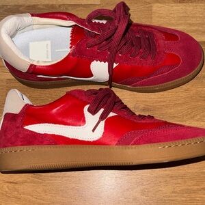 Dolce Vita Red and White Sneakers